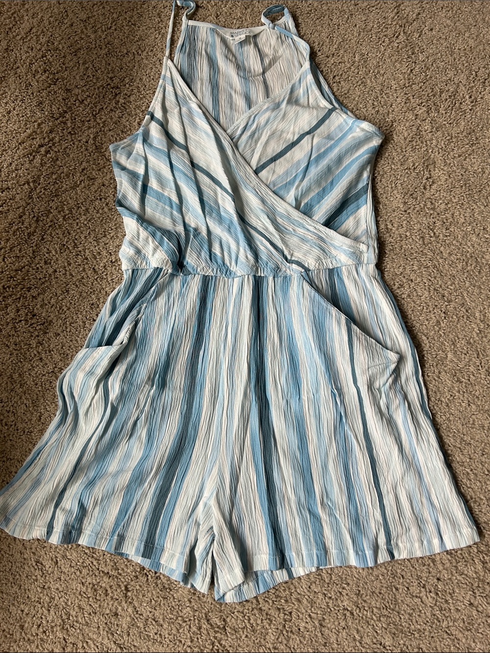 Striped Blue & White Summer Romper